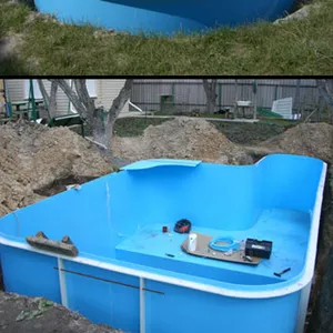 Круглый полипропиленовый бассейн  диам. 4 м