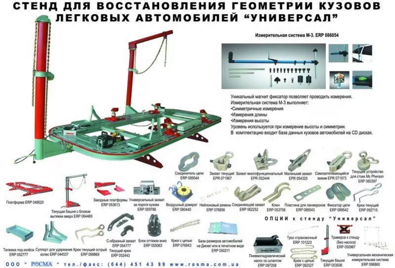 Cтенд,  стапель для рихтовки востанавления геометрии кузовов Мини Масте 5