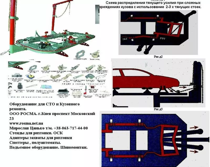 Cтенд,  стапель для рихтовки востанавления геометрии кузовов Мини Масте 8