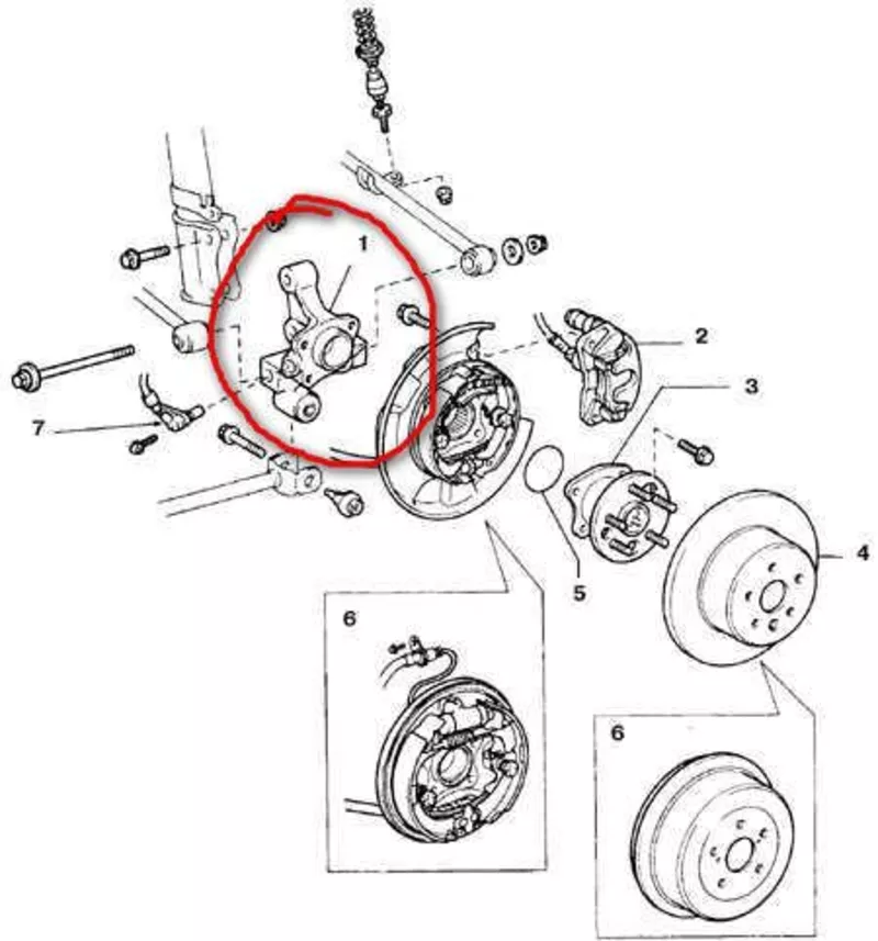 Кулак(цапфа)задняя правая на Toyota Camry CV-40