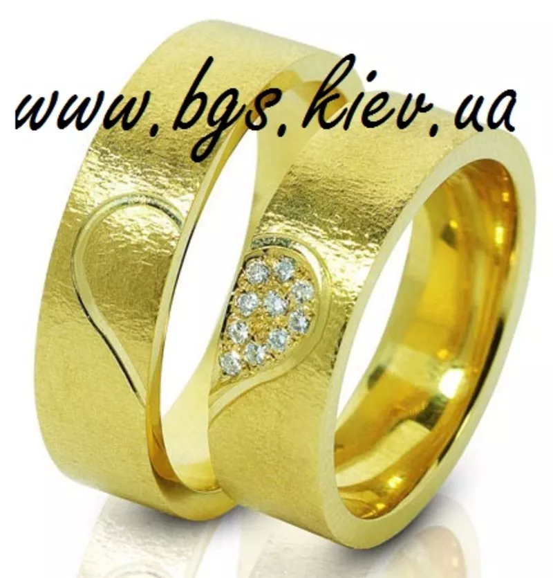 обручальные кольца из желтого золота 2