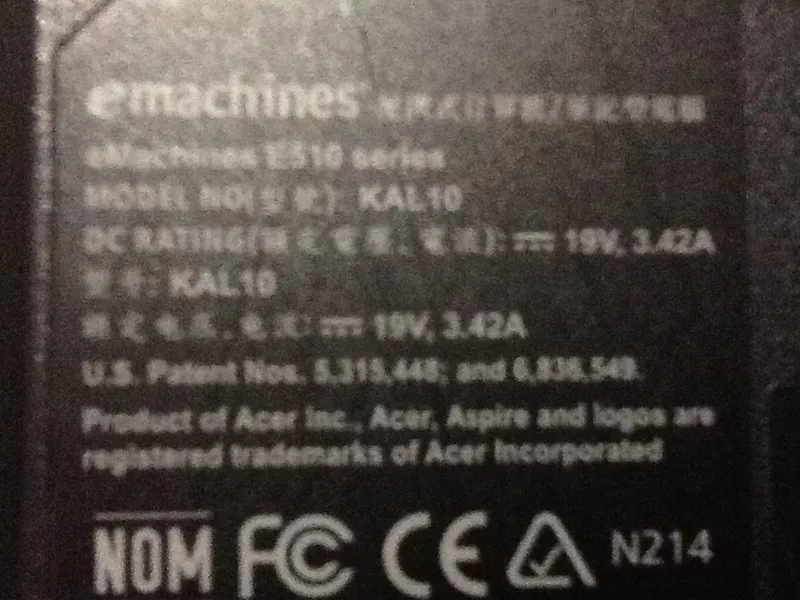 Acer eMashines E510.                 3