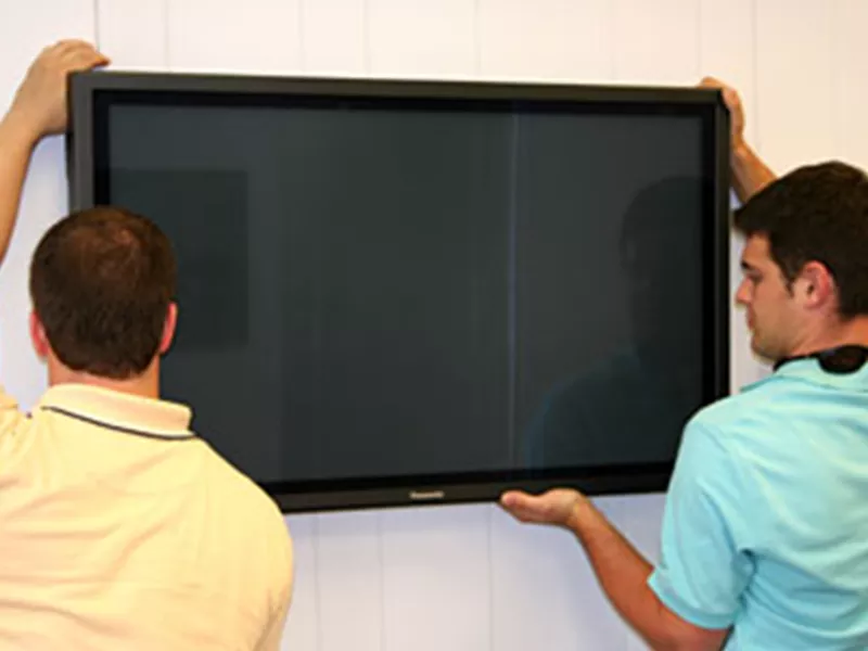 монтаж, навес и Установка телевизоров,  плазменных и LCD  креплением на стену.