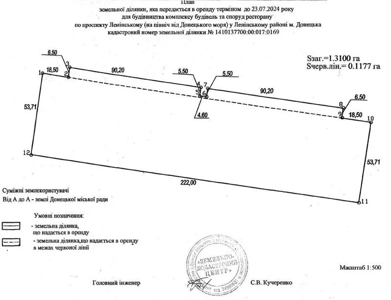 земельный участок 1, 31 га район Донецкого моря