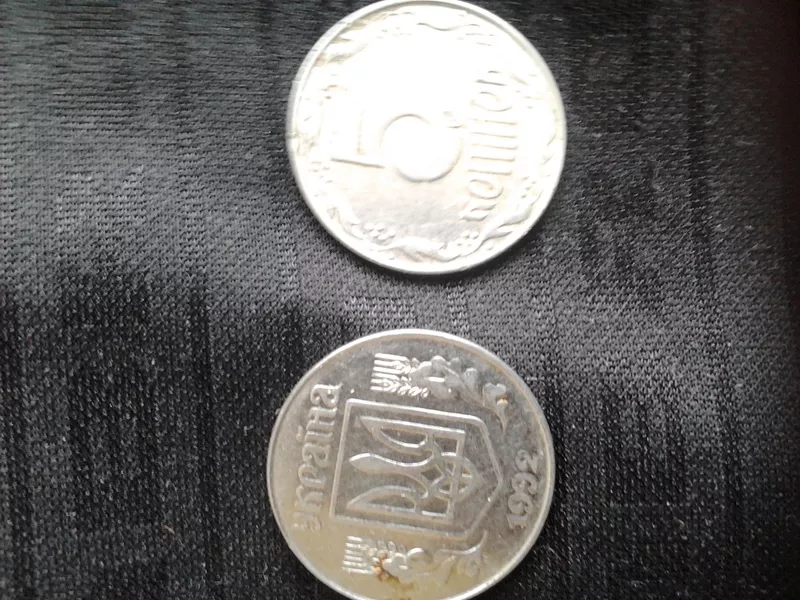 монеты 5 копеек 1992г. украина,  из необычного металла 2
