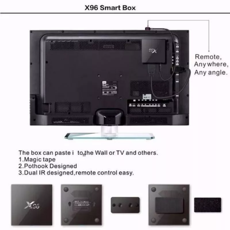 Приставка Смарт ТВ. X96 TV Box 2/16 GB,  Android 6. Гарантия! 3